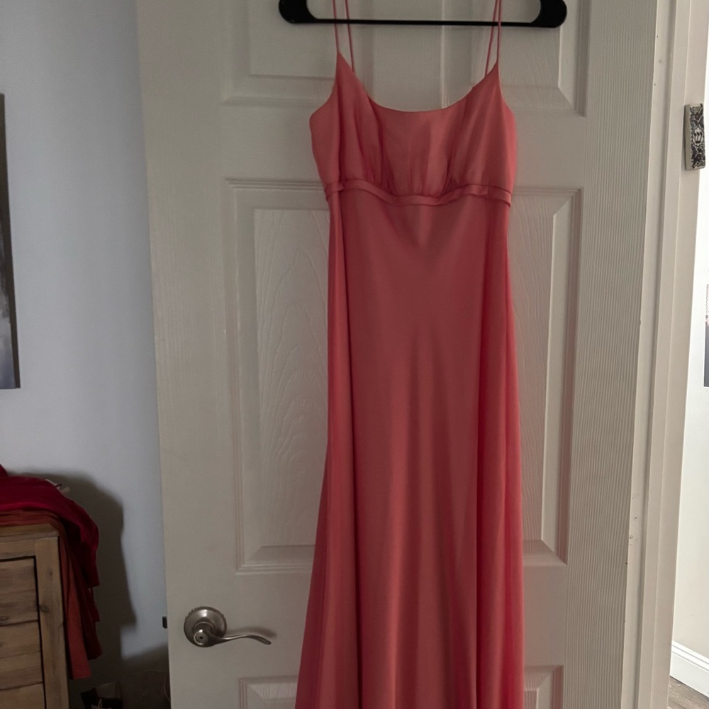 Elegant Pink Spaghetti Strap Dress